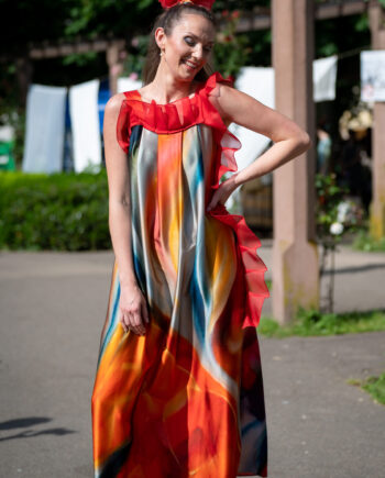 Ignis 1 - Kleid auf Seide / Gemäldedruck - limitiert